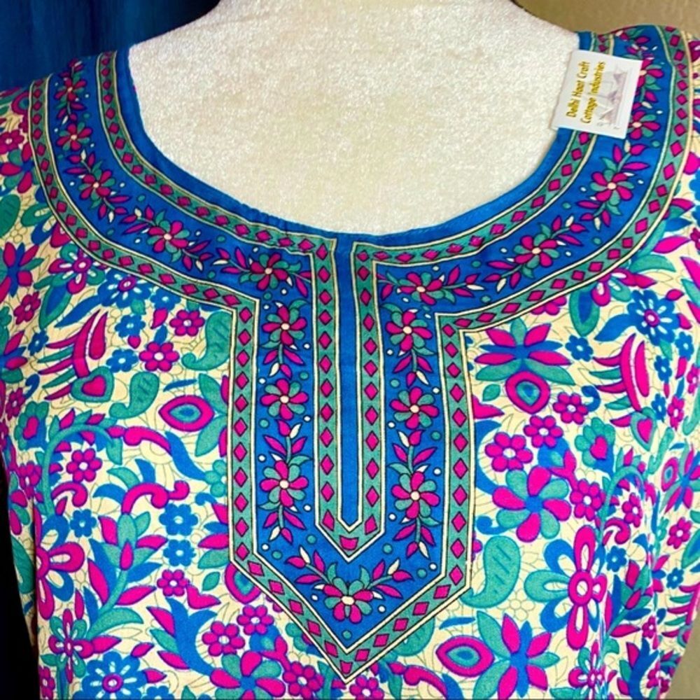 🌟 Delhi Haat Craft Cottage Ind Floral Print Kurta Tunic